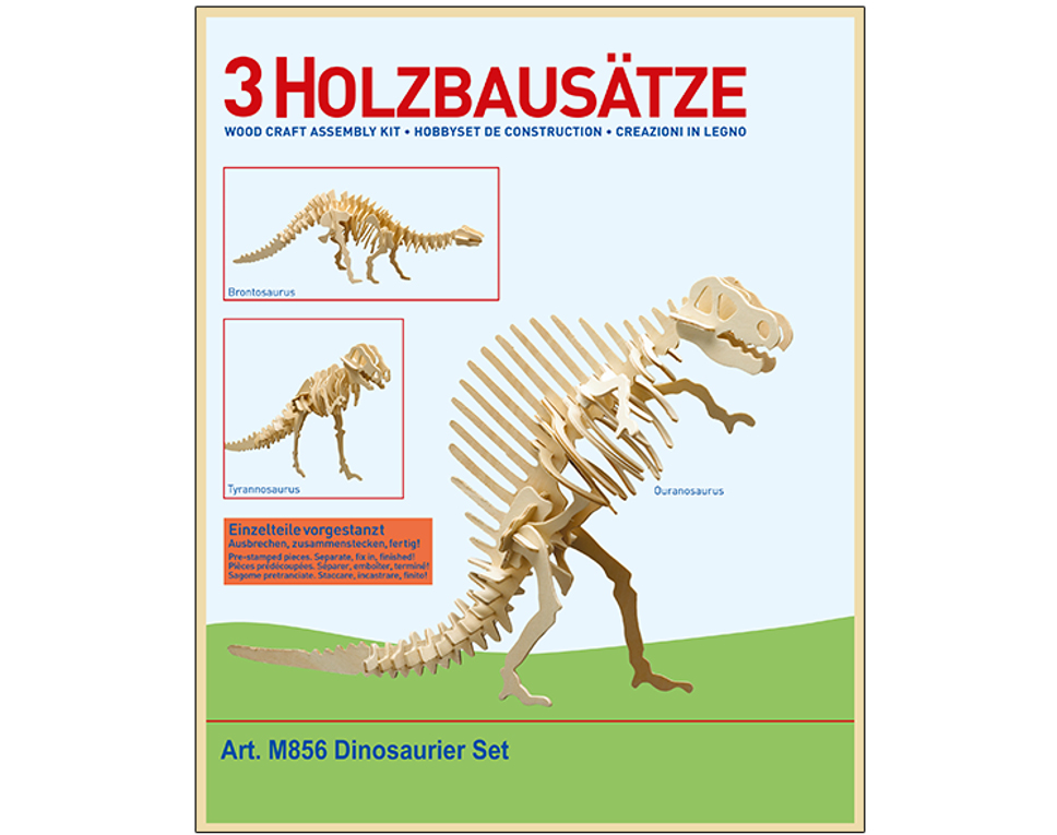 M856 - Holzbausatz 3 x Dinosaurier