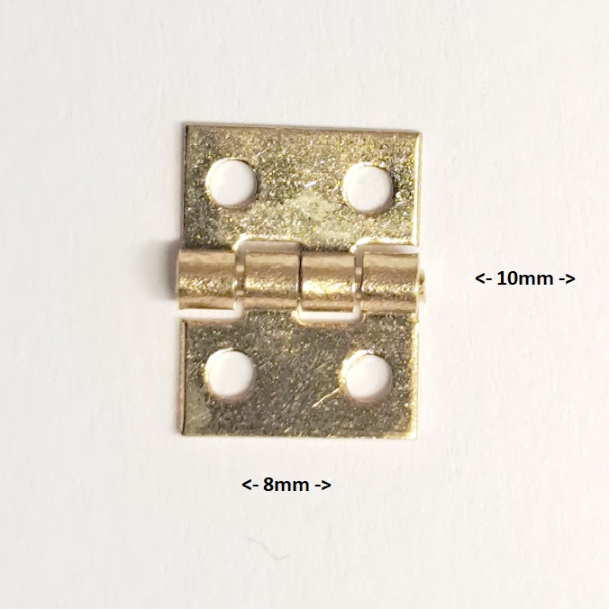 Scharnier - Messing - 10 x 8mm - 5 Stück