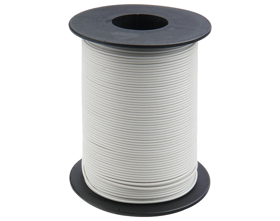 125-S50-5 - Kupferschaltlitze 0,25 mm² / 50m auf Spule weiss