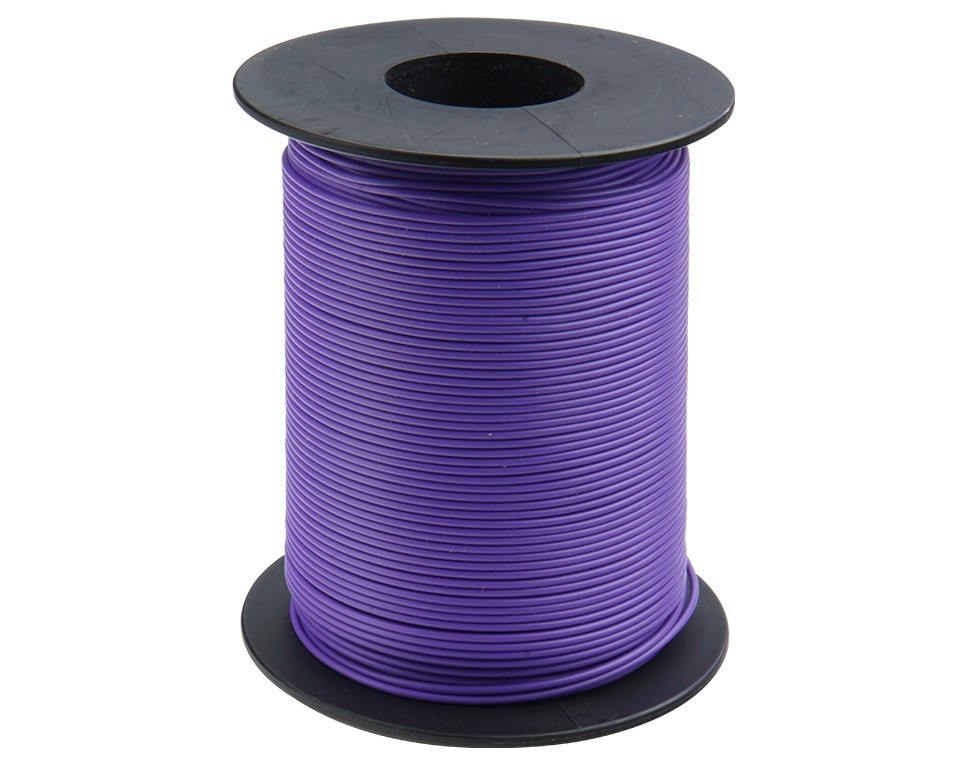 125-S50-6 - Kupferschaltlitze 0,25 mm² / 50m auf Spule violett