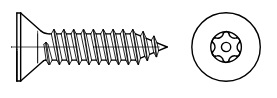 Diebstahlhem.Schrauben 4,8 x 16mm VE=100