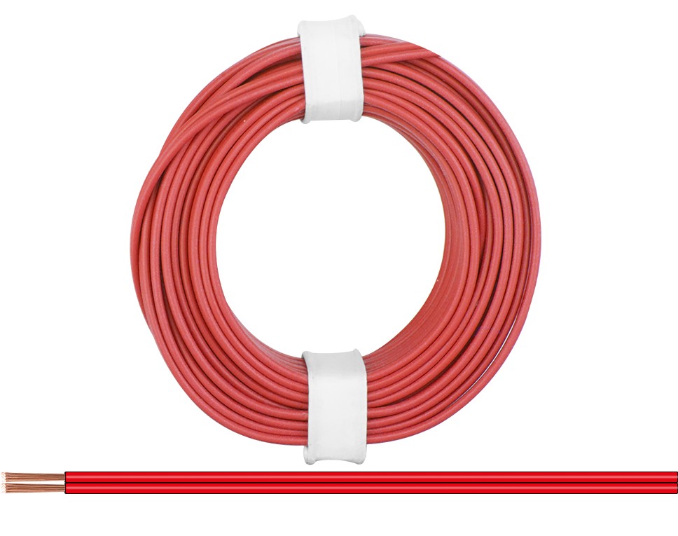 218-00 - Zwillingslitze 0,14 mm² / 5 m rot-rot