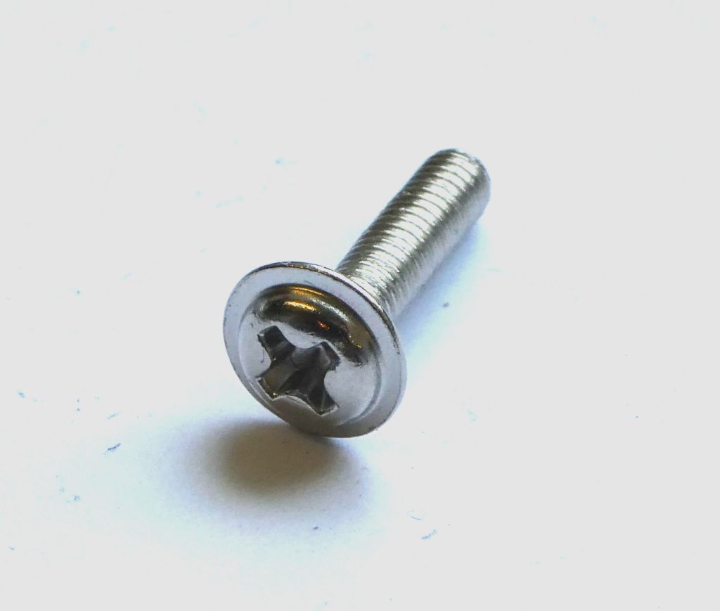 Linsenschrauben mit Bund, Stahl vernickelt, M2x4mm, 20Stück