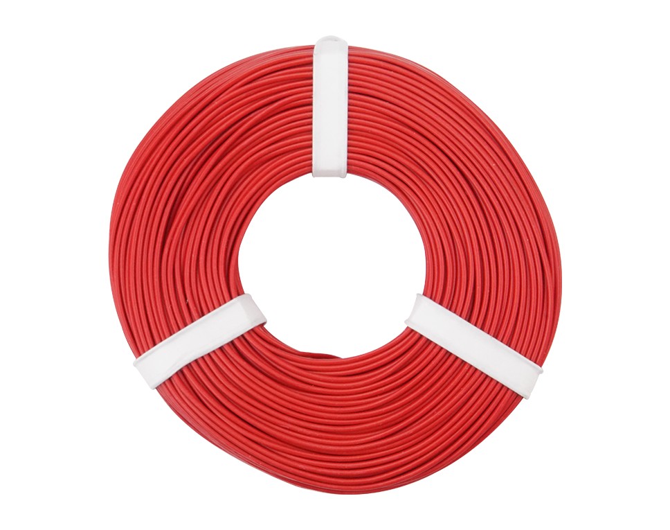 125-050 - Kupferschalt Litze  0,25 mm² / 50 m / rot