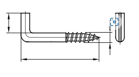 Schlitzschraubhaken 5,2 x 30mm VE=100