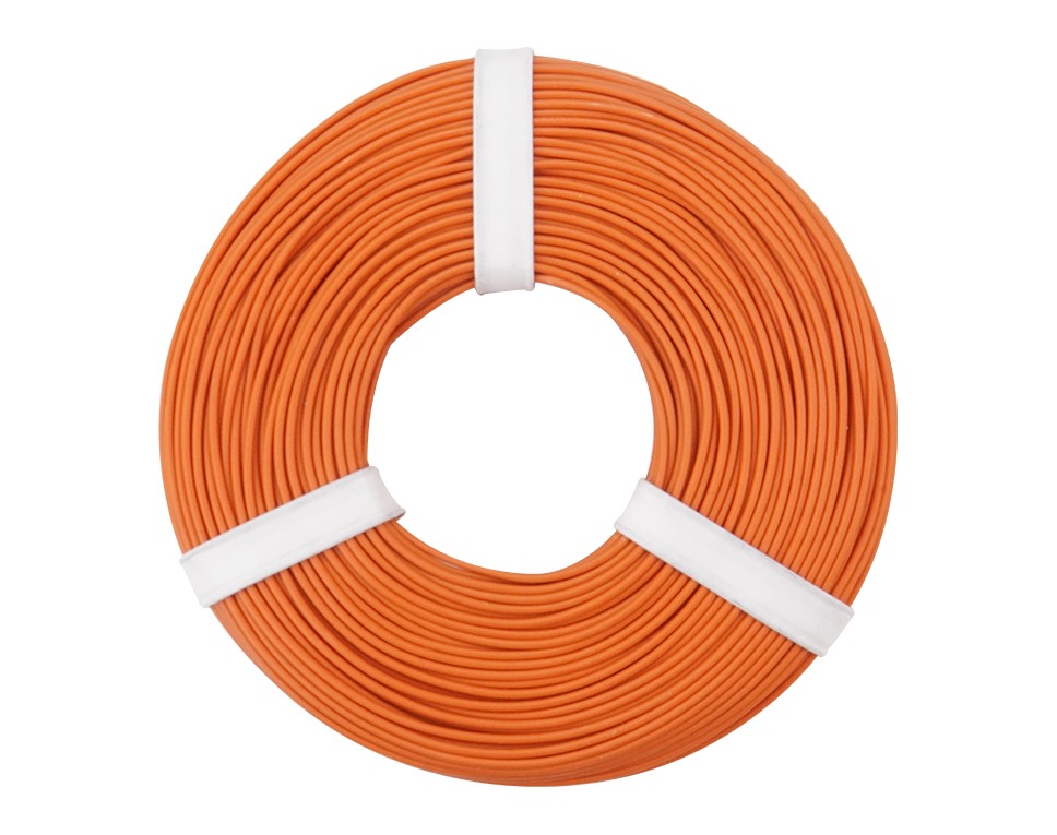 125-057 - Kupferschalt Litze  0,25 mm² / 50 m / orange