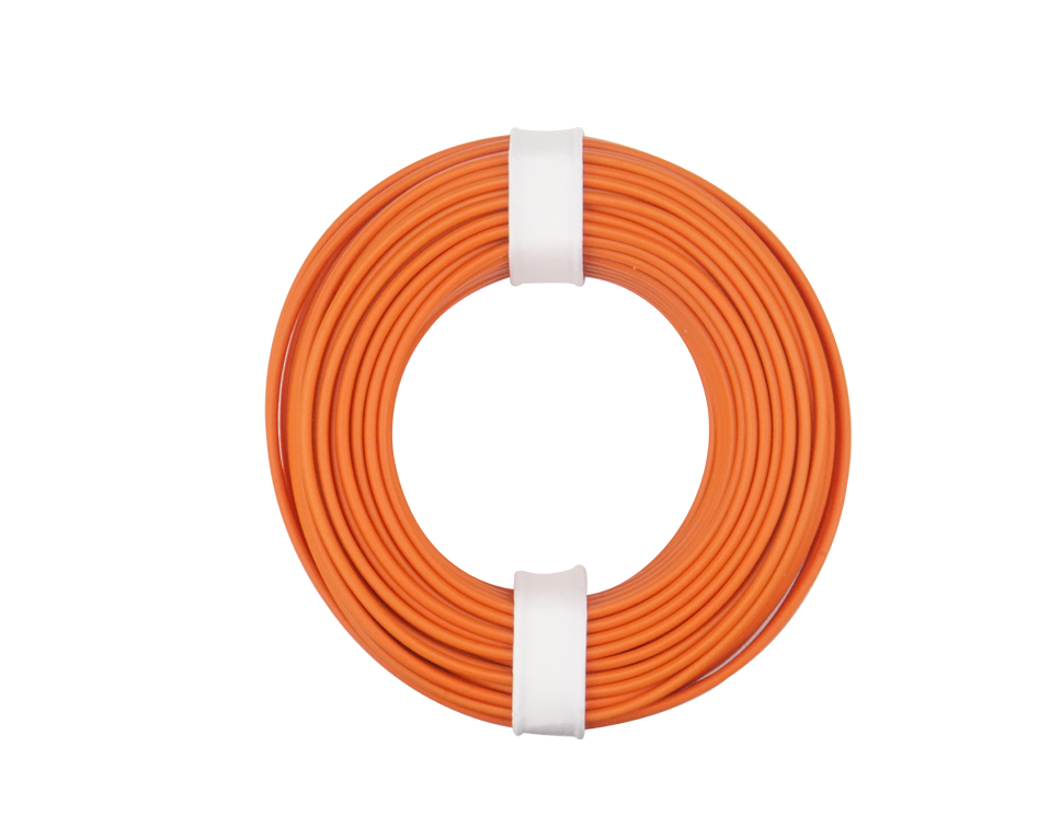 125-017 - Kupferschalt Litze  0,25 mm² / 10 m / orange