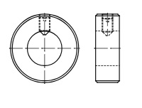 Stellringe DIN 705 1.4305 A 10 rostfrei A 1 VE= 10Stück