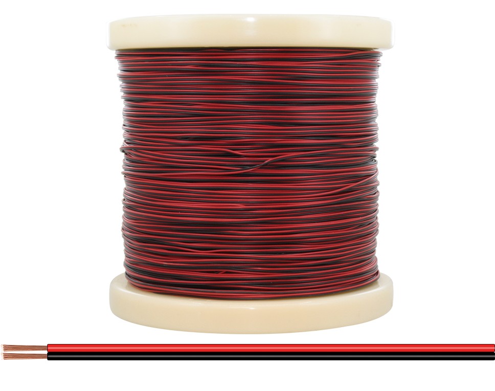 218-500 - Zwillingslitze 0,14 mm² / 500 m rot-schwarz