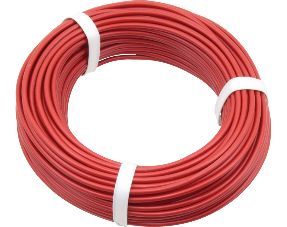 2500 - PVC Messkabel rot / 0,75 mm² / 25 m