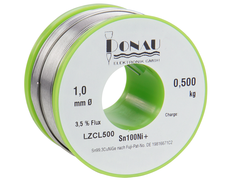LZCL500 - Lötzinn CLEAR" Ø1 mm Sn100Ni+ Spule 500g"