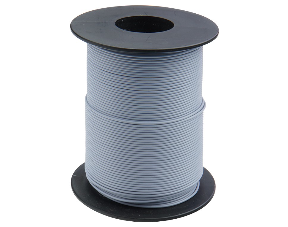 125-S50-9 - Kupferschaltlitze 0,25 mm² / 50m auf Spule grau