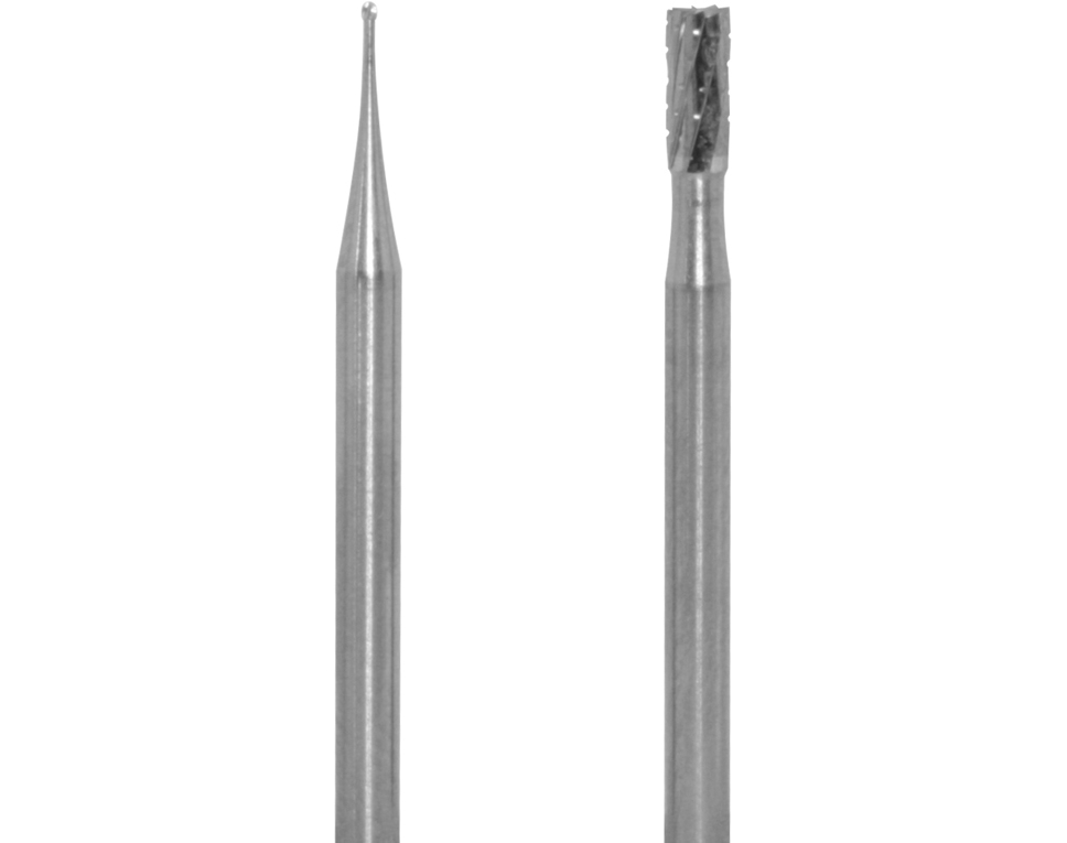 1709 - 2 Hartmetallfräser Ø 0,5 + 2,3 mm