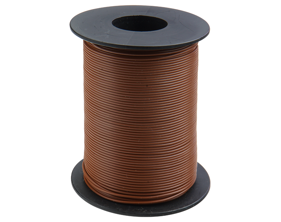 125-S50-8 - Kupferschaltlitze 0,25 mm² / 50m auf Spule braun