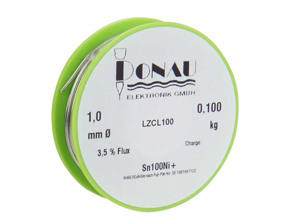 LZCL100 - Lötzinn CLEAR" Ø1 mm Sn100Ni+ Spule 100g"